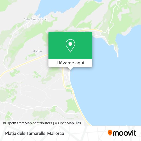 Mapa Platja dels Tamarells