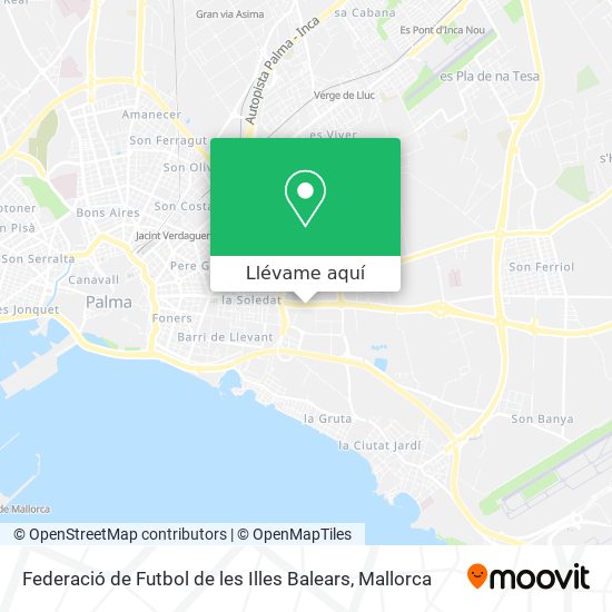 Mapa Federació de Futbol de les Illes Balears