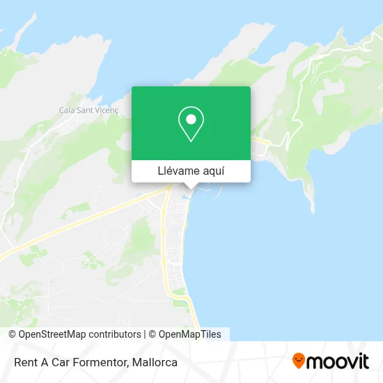 Mapa Rent A Car Formentor