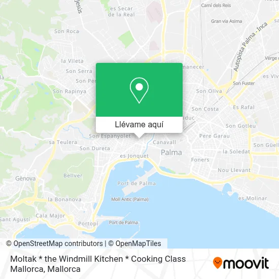 Mapa Moltak * the Windmill Kitchen * Cooking Class Mallorca