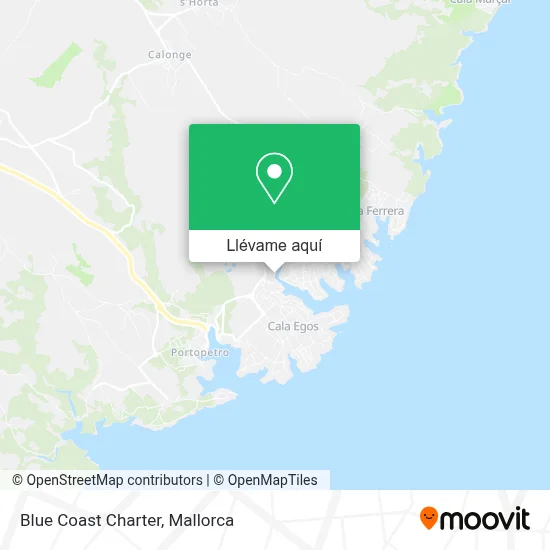 Mapa Blue Coast Charter