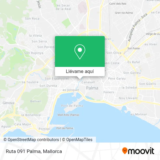 Mapa Ruta 091 Palma
