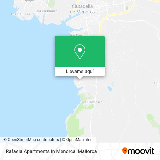 Mapa Rafaela Apartments In Menorca