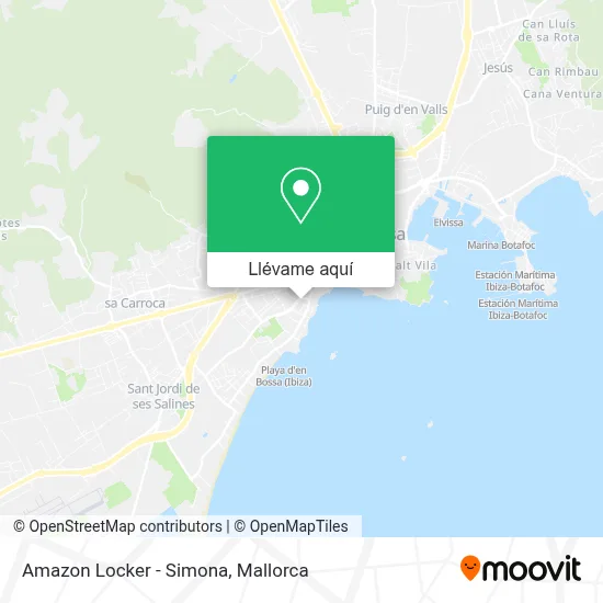 Mapa Amazon Locker - Simona
