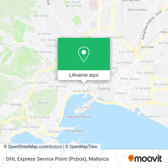 Mapa DHL Express Service Point (Pcbox)