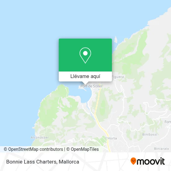Mapa Bonnie Lass Charters