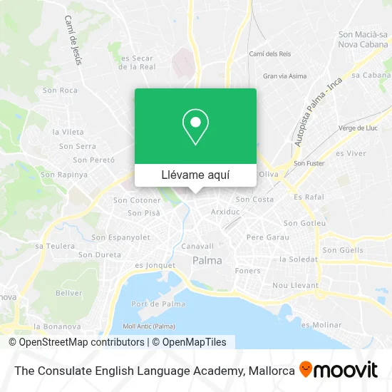Mapa The Consulate English Language Academy