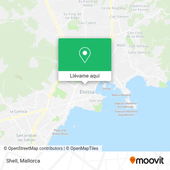 Mapa Shell