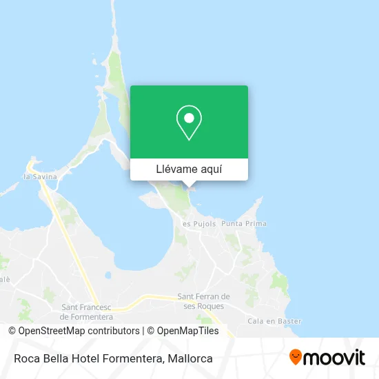 Mapa Roca Bella Hotel Formentera