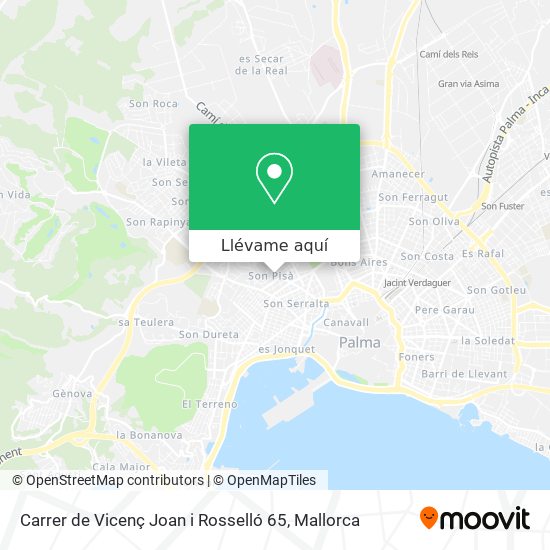 Mapa Carrer de Vicenç Joan i Rosselló 65