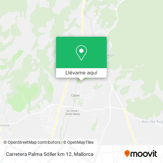 Mapa Carretera Palma Sóller km 12