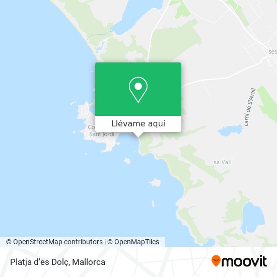 Mapa Platja d'es Dolç