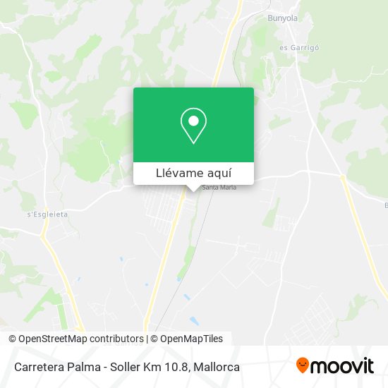 Mapa Carretera Palma - Soller Km 10.8