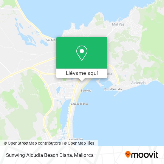 Mapa Sunwing Alcudia Beach Diana