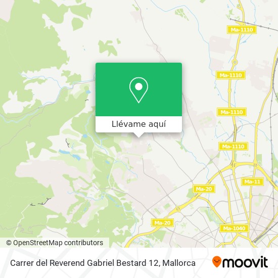 Mapa Carrer del Reverend Gabriel Bestard 12