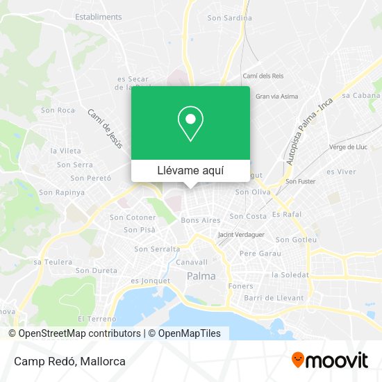 Mapa Camp Redó