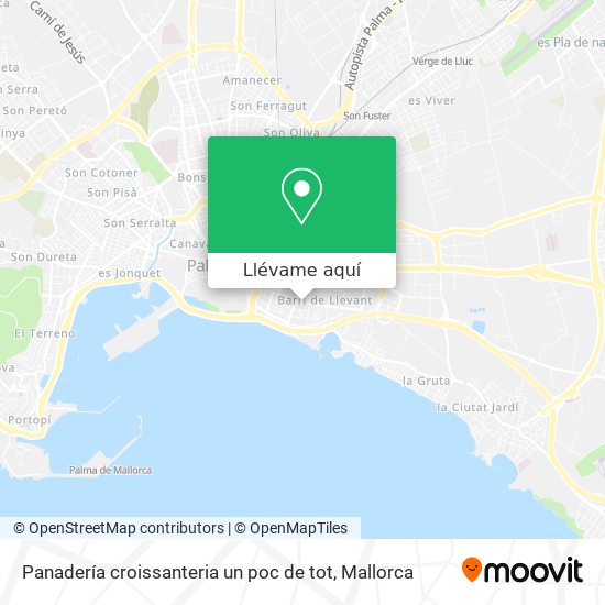 Mapa Panadería croissanteria un poc de tot