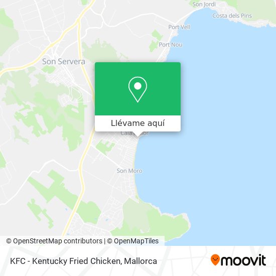 Mapa KFC - Kentucky Fried Chicken