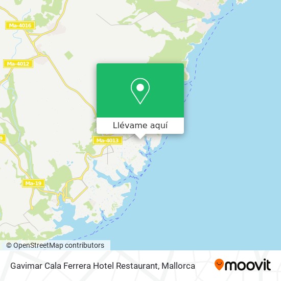 Mapa Gavimar Cala Ferrera Hotel Restaurant