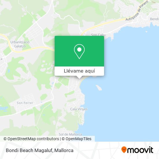 Mapa Bondi Beach Magaluf
