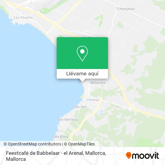 Mapa Feestcafé de Babbelaar - el Arenal, Mallorca