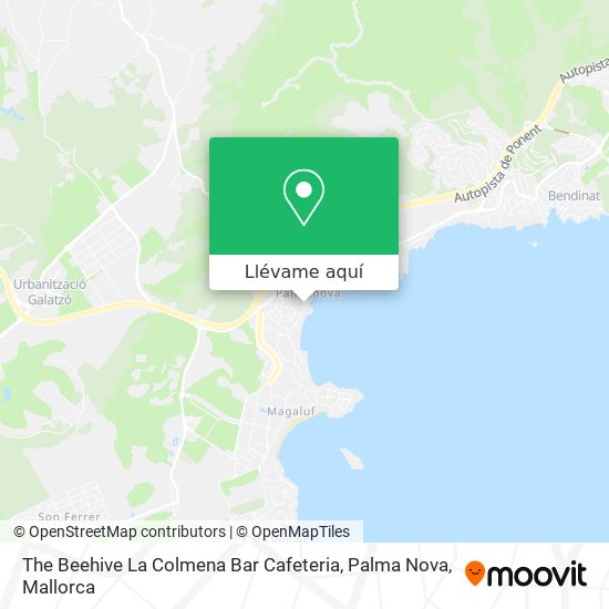 Mapa The Beehive La Colmena Bar Cafeteria, Palma Nova