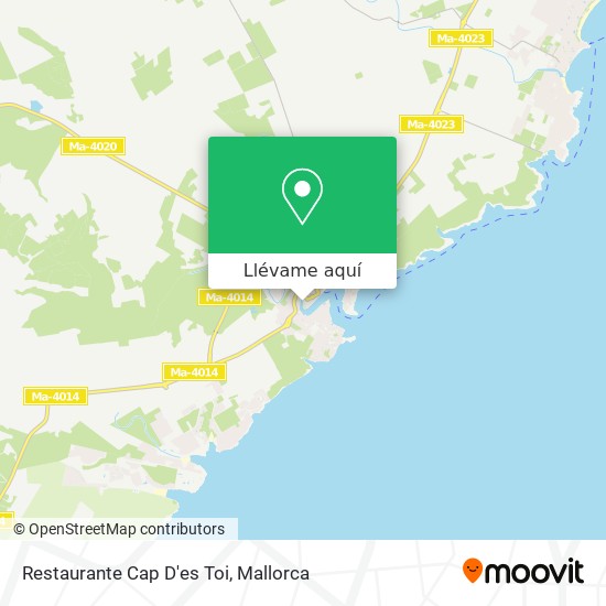 Mapa Restaurante Cap D'es Toi