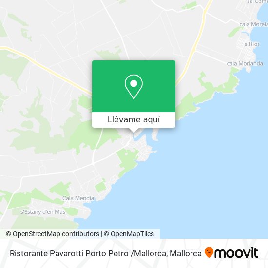 Mapa Ristorante Pavarotti Porto Petro /Mallorca