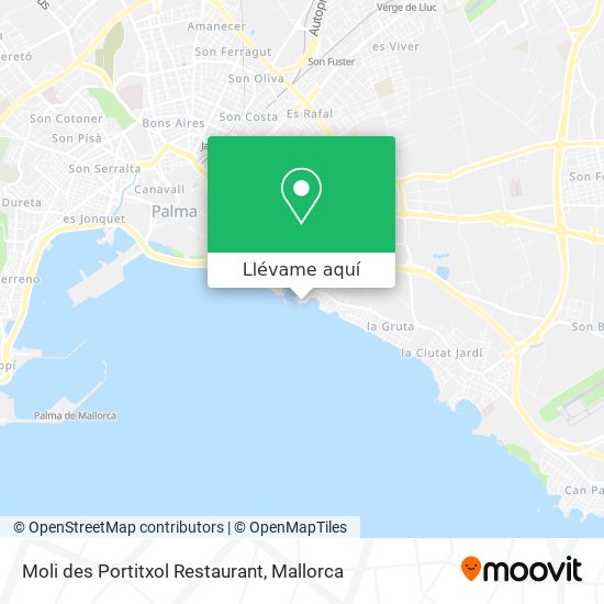 Mapa Moli des Portitxol Restaurant