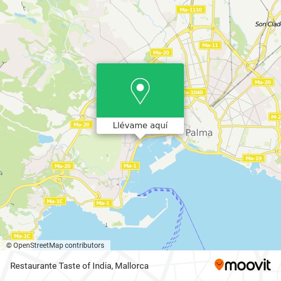 Mapa Restaurante Taste of India