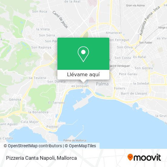 Mapa Pizzería Canta Napoli