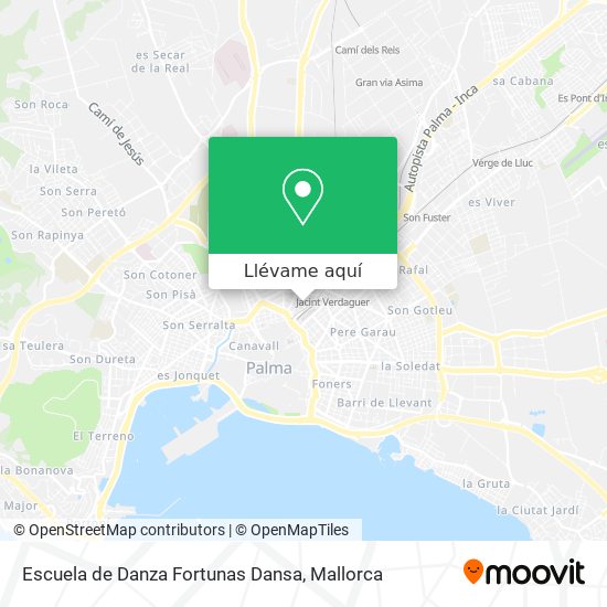 Mapa Escuela de Danza Fortunas Dansa