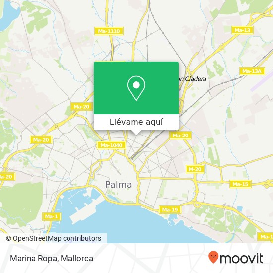 Mapa Marina Ropa, Carrer Arxiduc Lluís Salvador, 70 07004 Plaça de Toros Palma de Mallorca