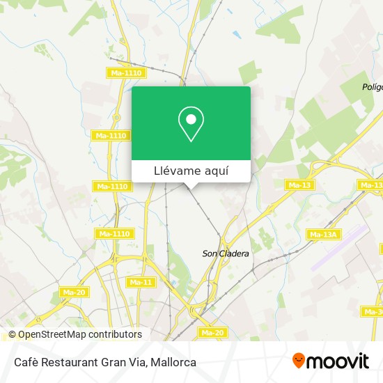 Mapa Cafè Restaurant Gran Via