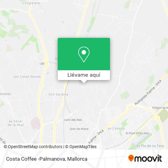 Mapa Costa Coffee -Palmanova