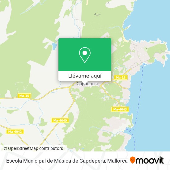 Mapa Escola Municipal de Música de Capdepera