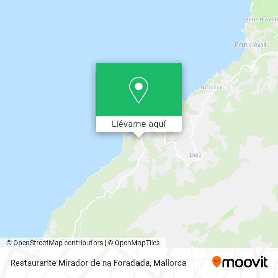 Mapa Restaurante Mirador de na Foradada