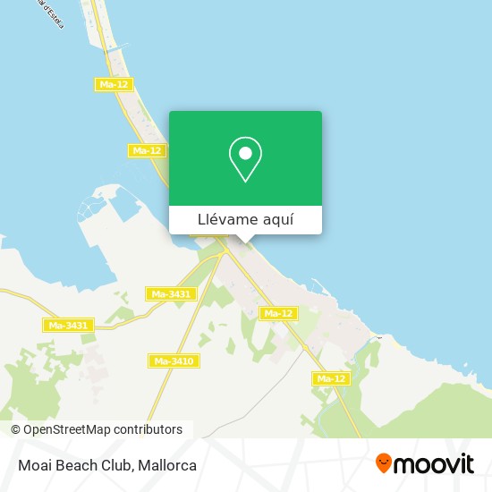 Mapa Moai Beach Club