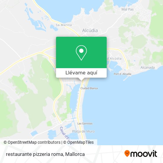 Mapa restaurante pizzeria roma