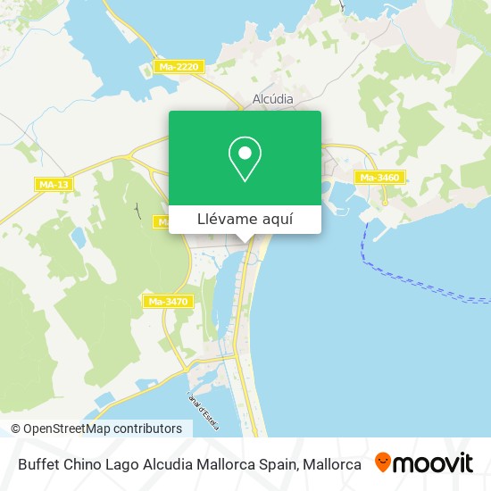 Mapa Buffet Chino Lago Alcudia Mallorca Spain