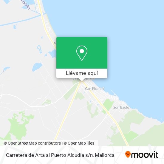 Mapa Carretera de Arta al Puerto Alcudia s / n