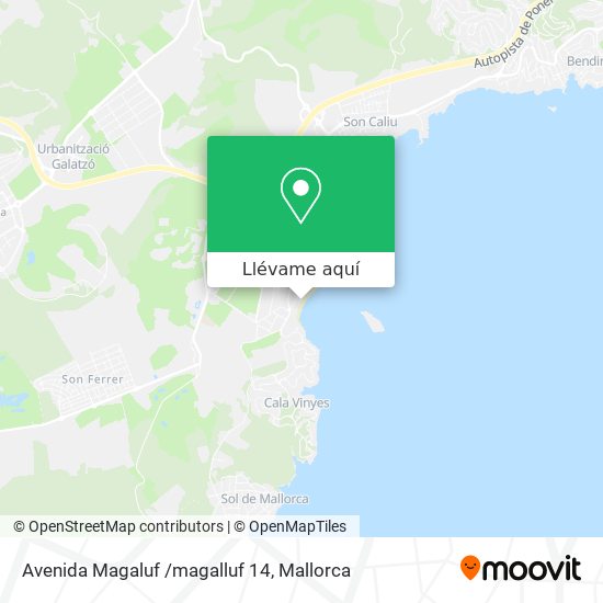 Mapa Avenida Magaluf /magalluf 14