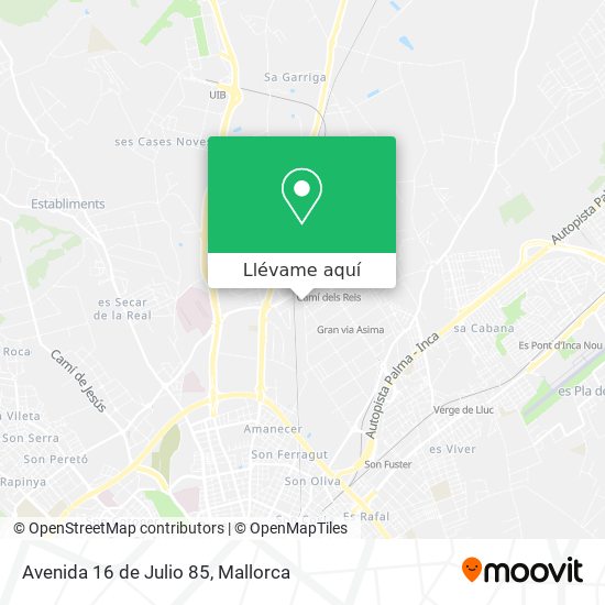 Mapa Avenida 16 de Julio 85