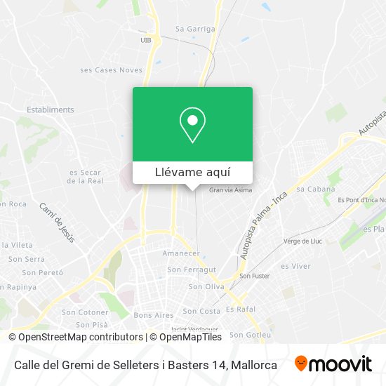 Mapa Calle del Gremi de Selleters i Basters 14