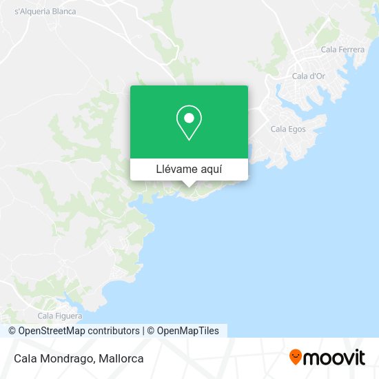 Mapa Cala Mondrago