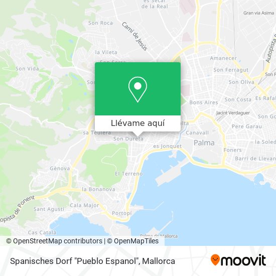 Mapa Spanisches Dorf "Pueblo Espanol"