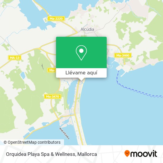 Mapa Orquidea Playa Spa & Wellness