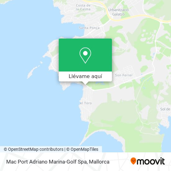 Mapa Mac Port Adriano Marina-Golf Spa