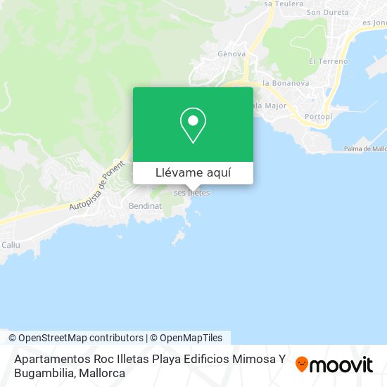 Mapa Apartamentos Roc Illetas Playa Edificios Mimosa Y Bugambilia