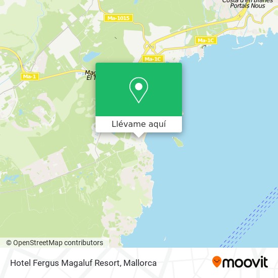 Mapa Hotel Fergus Magaluf Resort